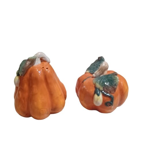 Autumn Accents Pumpkin Salt And Pepper Shakers Vintage 2005 - Picture 2 of 6